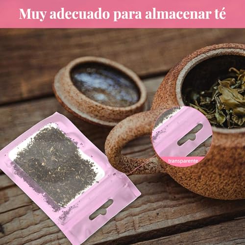 HASTHIP® 300PCS Smell Proof Mylar Bags Chocolate Candy Treat Cookie Resealable Multifunctional Jewellery Hardware Pink 8 X 13Cm Polyethylene HASTHIP® 300PCS Smell Proof Mylar Bags Chocolate Candy Treat Cookie Resealable Multifunctional Jewellery Hardware Pink 8 X 13Cm Polyethylene